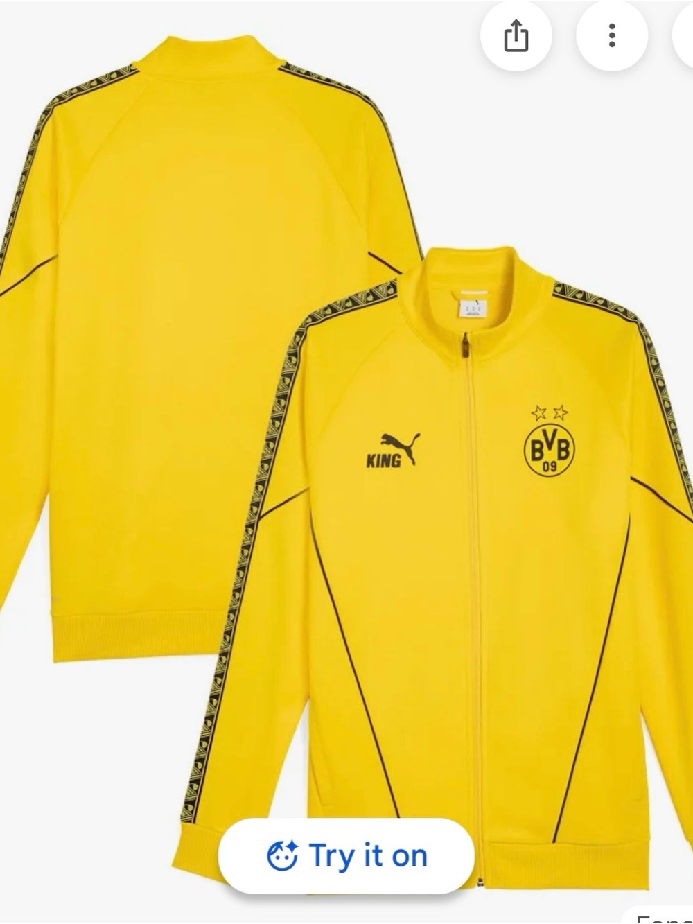Puma Yellow BVB 09 Zip Track Jacket